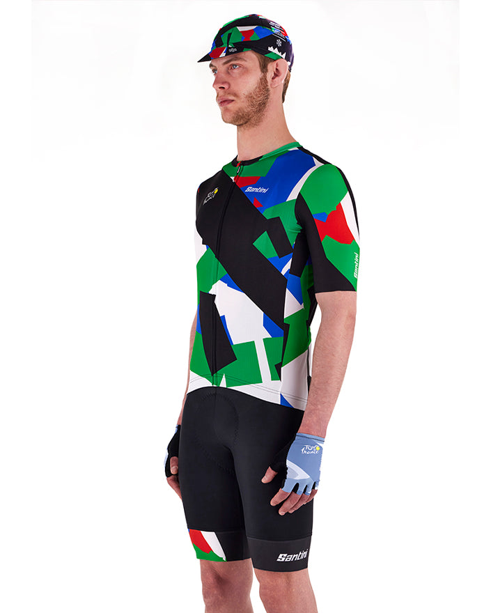 Santini Mont Blanc Courchevel Tour De France Askılı Bisiklet Taytı RE1075FBBLNC3TDF