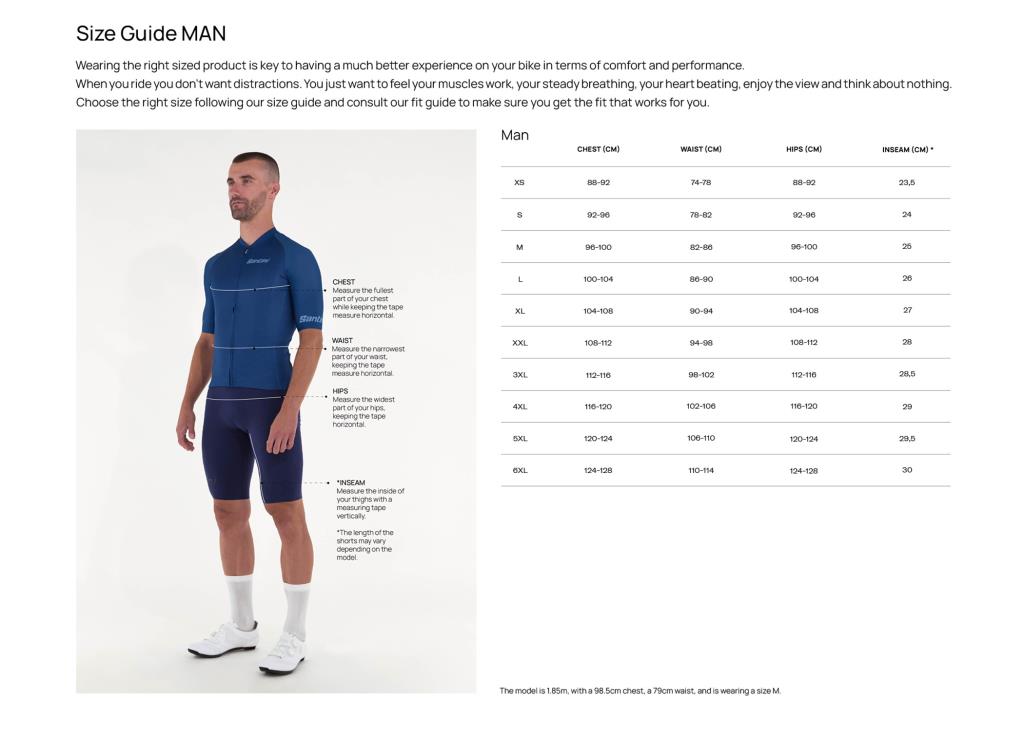 Santini PULSE Made To Ride Büyük Beden Erkek Kolsuz Bisiklet Forması CS97275CPULSE