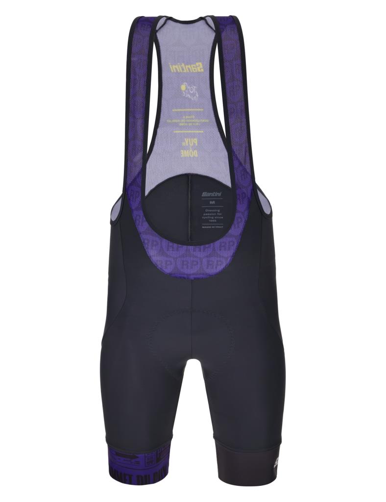 Santini PUY DE DOME Tour De France Özel Seri Unisex Askılı Bisiklet Taytı RE1075FBPDD3TDF