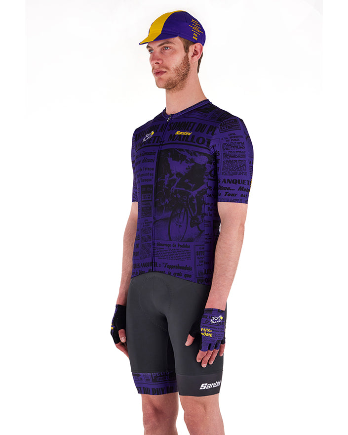 Santini PUY DE DOME Tour De France Özel Seri Unisex Askılı Bisiklet Taytı RE1075FBPDD3TDF