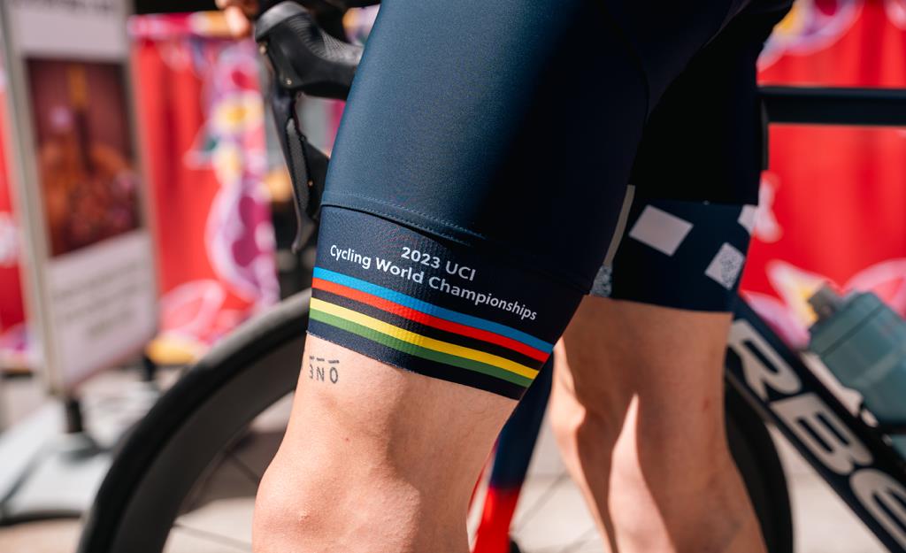 Santini UCI Cycling World Championship Bib Tights RE1075GITCITY3WCG Blu Nautica