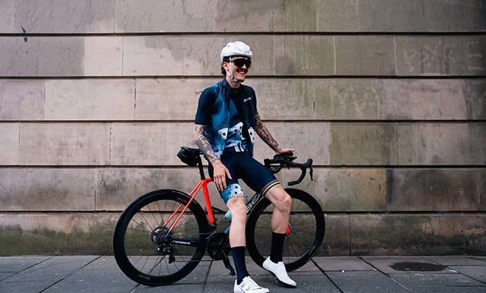 Santini UCI Cycling World Championship Bib Tights RE1075GITCITY3WCG Blu Nautica