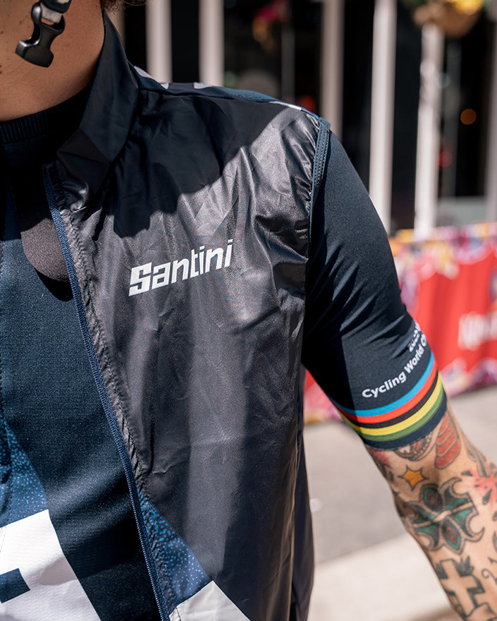 Мужской ветровой жилет Santini UCI для чемпионата мира по велоспорту, специальная серия RE54575CCITY3WCG