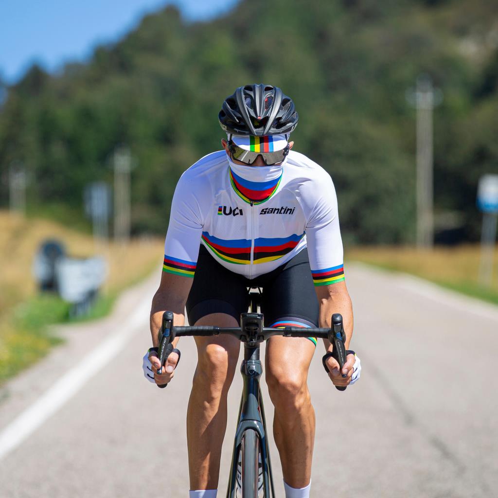 Santini UCI WORLD CHAMPION Polartec Kumaşlı Erkek Bisiklet Forması RE94075CWORLDECO
