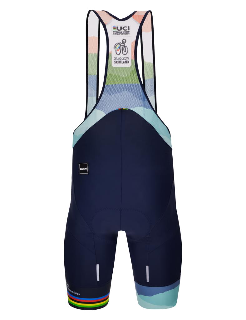 Santini UCI World Cycling Championship Cloudscape Askılı Unisex Bisiklet Taytı RE1075FBCLOUD3WCG