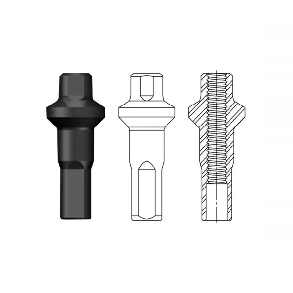 Sapim Polyax Brass Square Double Secure Lock Jant Teli Başlığı 16mm Siyah