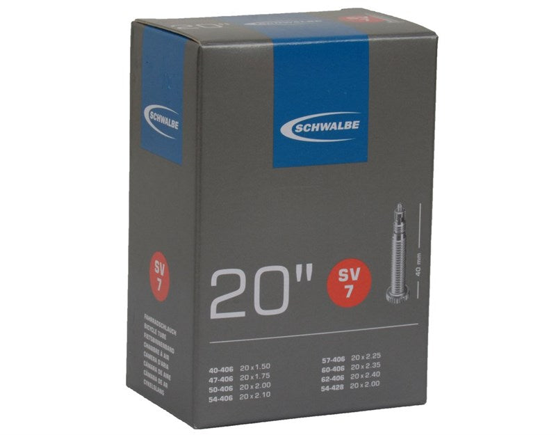 Внутренняя трубка тонкого клапана Schwalbe Sv7 20X1,50/2,40