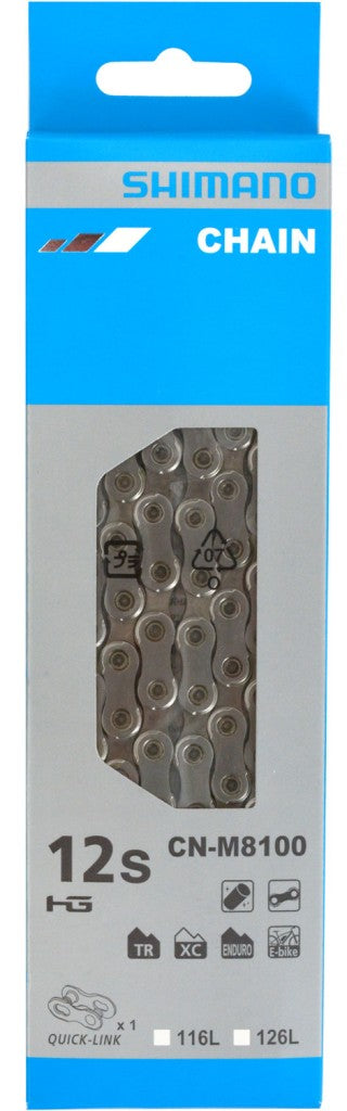 Shimano CN-M8100 Zincir 12 Vites 138 Bakla Quick-Link ICNM8100138Q