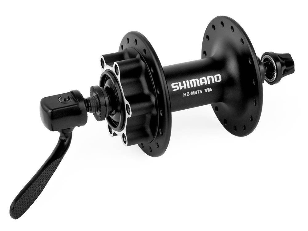 Shimano Deore HB-M475, 36 отверстий, передняя втулка, 6 винтовых дисков QR36H108100, 100 мм, старая, 133 мм, Qr