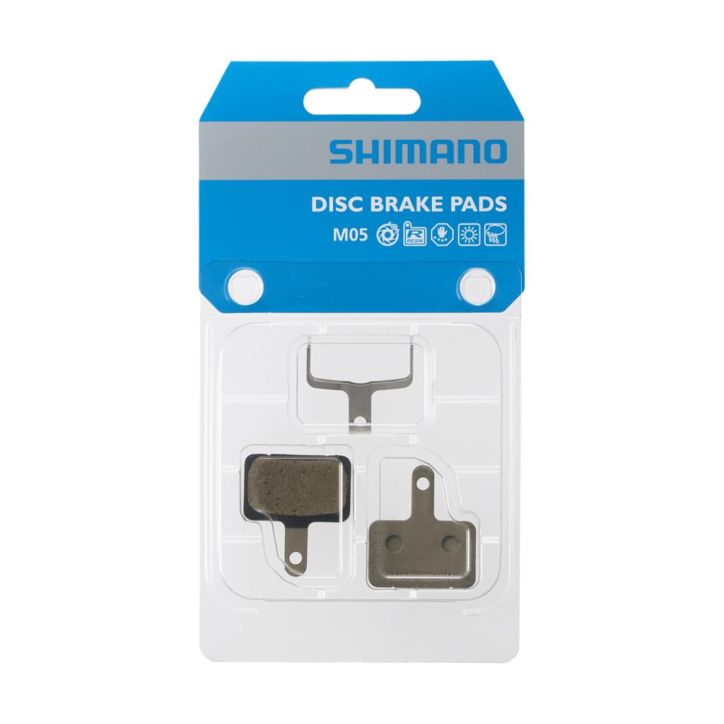 Колодки дискового тормоза Shimano, смола M05 (1 пара, включая пружину/штифт)