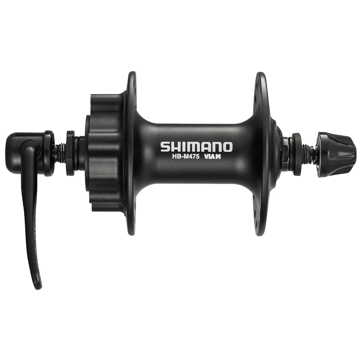 Shimano Deore HB-M475, 36 отверстий, передняя втулка, 6 винтовых дисков QR36H108100, 100 мм, старая, 133 мм, Qr