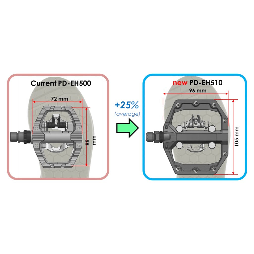 Shimano PD-EH510 SPD ve Düz Çift Taraflı Bisiklet Pedalı EPDEH510