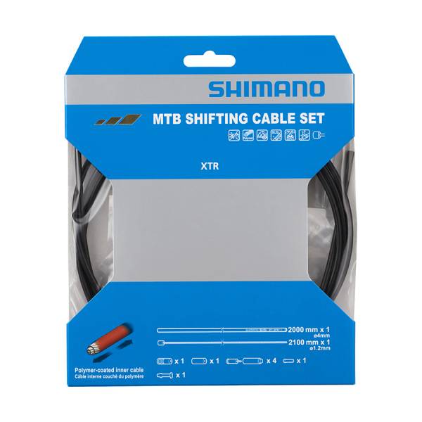 Shimano XTR Polymer Coated Shift Cable Set Black Y01V98112