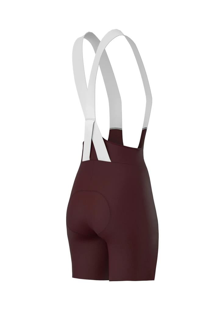 Sora Claret Red Road Racer Women's Cycling Tights with Suspenders