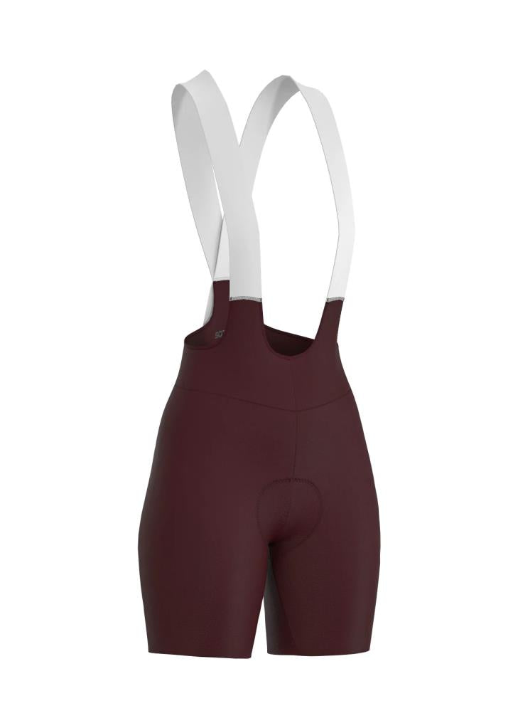 Sora Claret Red Road Racer Women's Cycling Tights with Suspenders