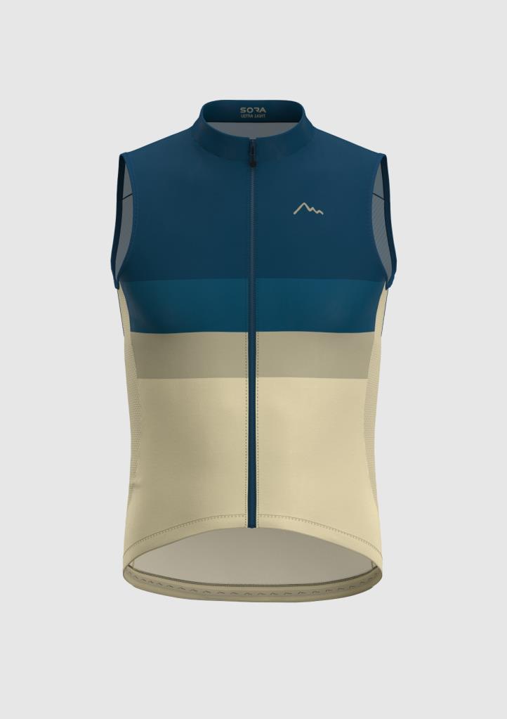 Sora Navy Blue-Cream Ultra Light Cycling Vest