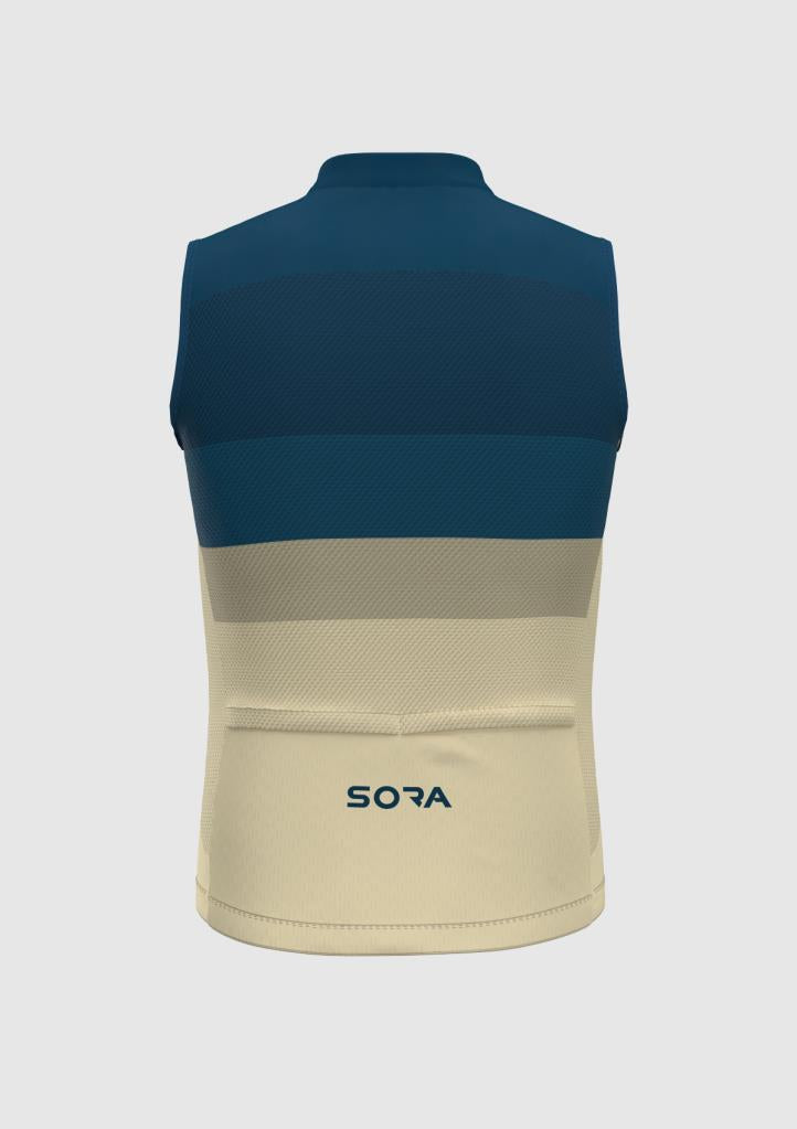 Sora Navy Blue-Cream Ultra Light Cycling Vest