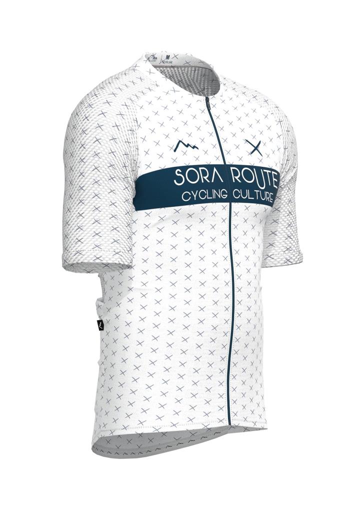 Sora Blue/White Route Classic Slim Cycling Jersey