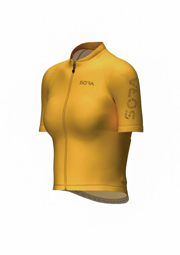 Sora Yellow Women's Classic Cycling Jersey