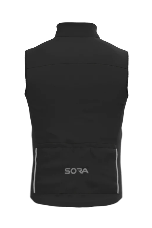 Sora Black Winter Windbreaker Vest