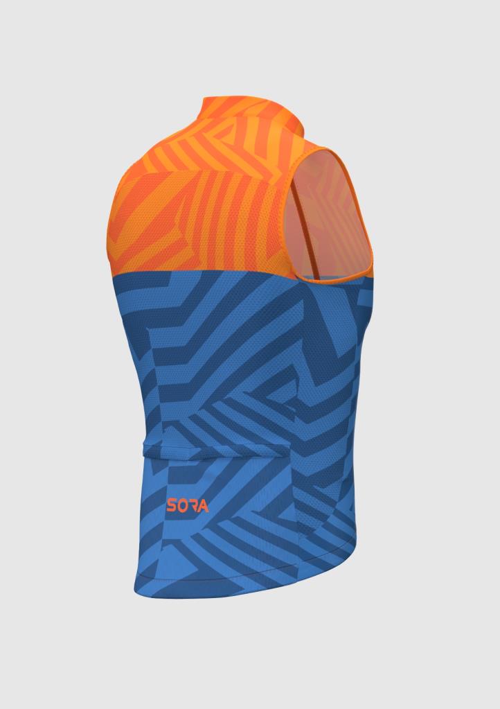 Sora Orange-Blue Ultra Light Cycling Vest