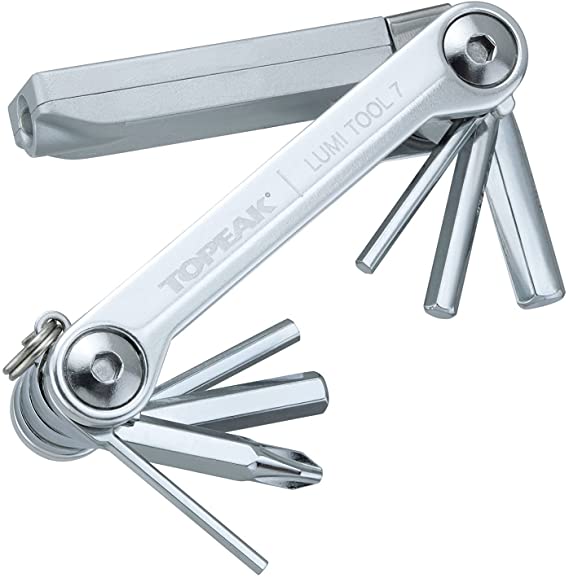 Topeak LumiTool 7 Bisiklet Alyan Anahtar Takımı Gümüş TT2549