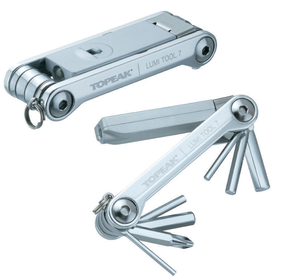 Topeak LumiTool 7 Bisiklet Alyan Anahtar Takımı Gümüş TT2549