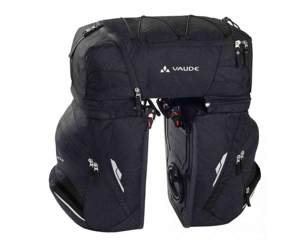 VAUDE KARAKORUM BICYCLE REAR SADDLE BAGS 68 LT BLACK/GREY