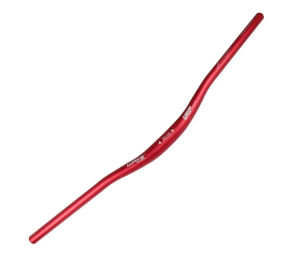 Wake Aluminum Handlebar 780mm Riser 31.8mm Red