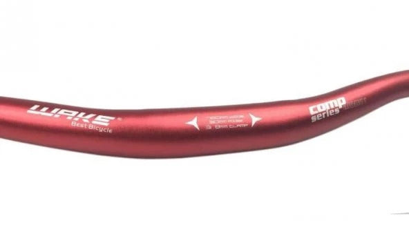 Wake Aluminum Handlebar 780mm Riser 31.8mm Red