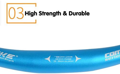 Wake Aluminum Handlebar 780mm Riser 31.8mm Blue
