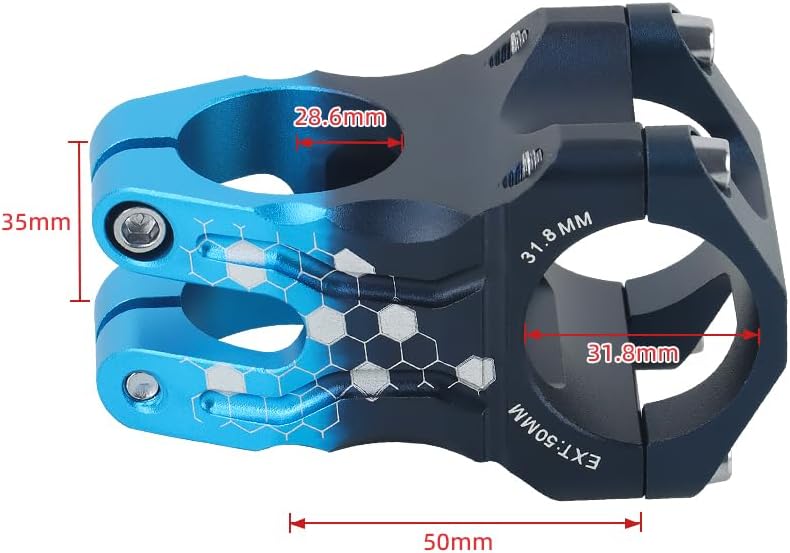 Wake Dual Color Handlebar Stem 50mm 31.8mm in Different Colors