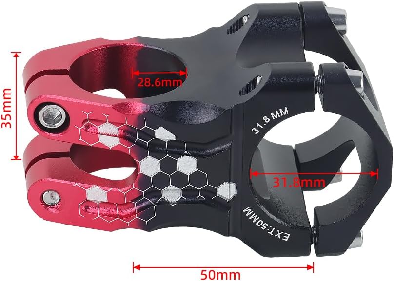 Wake Dual Color Handlebar Stem 50mm 31.8mm in Different Colors
