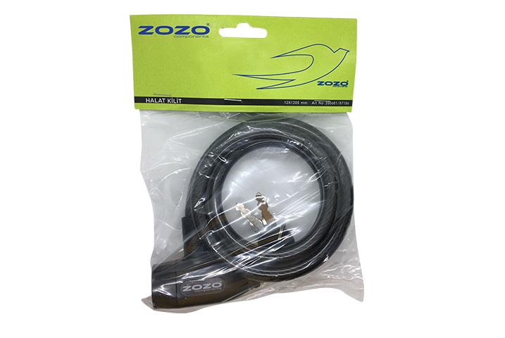 Zozo Keyed Bicycle Lock 12x1200mm