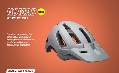 Велосипедный шлем Bell Nomad Mips 53–60 см, матовый серый 7118731 
