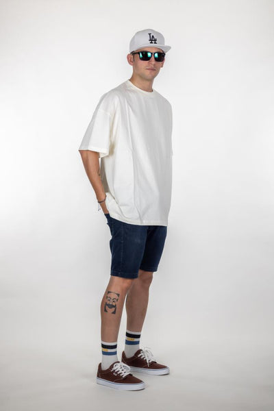 Beyaz Pyke Oversize Tişört