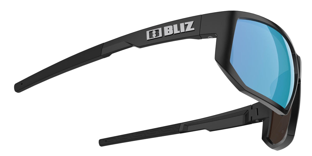 BLIZ Arrow Sunglasses Matt Black Frame Brown With Blue Multi Lens ZB70140363