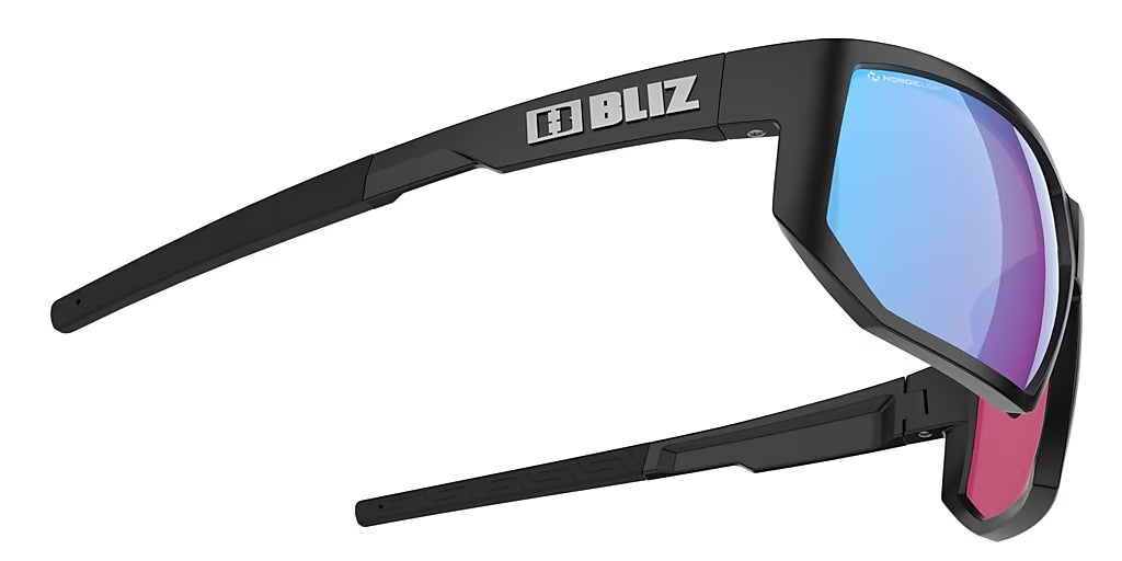 BLIZ Arrow Sunglasses Matt Black Frame Nano Optics Nordic Light Begonia Violet With Blue Multi Lens ZB70140263