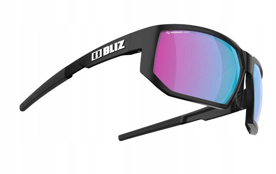 BLIZ Arrow Sunglasses Matt Black Frame Nano Optics Nordic Light Begonia Violet With Blue Multi Lens ZB70140263