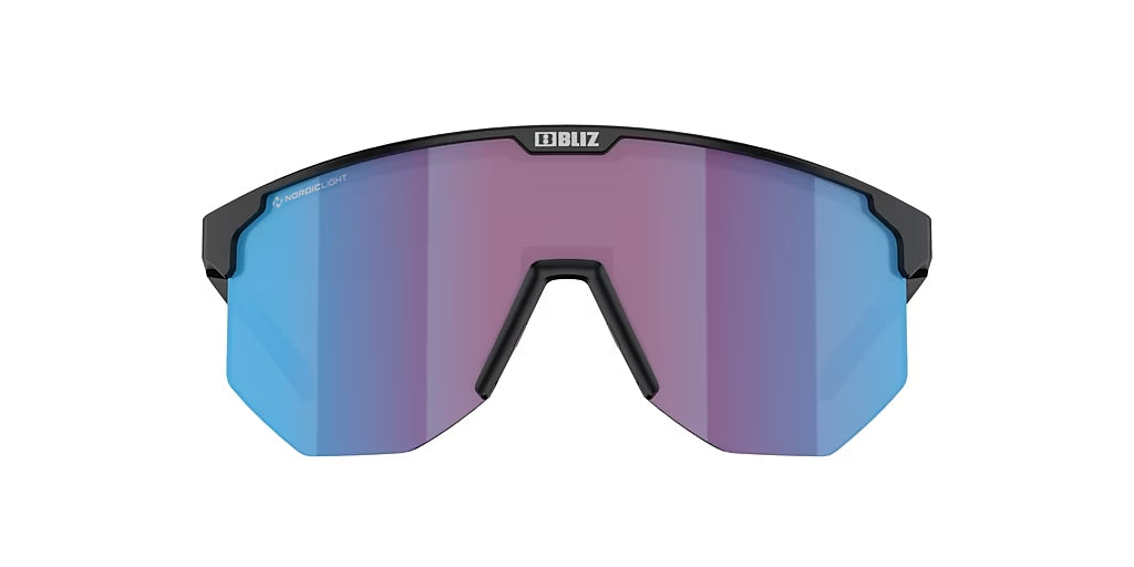 BLIZ Hero Sunglasses Nano Optics Nordic Light Matt Black Frame Begonia With Blue Multi Lens ZB70100242