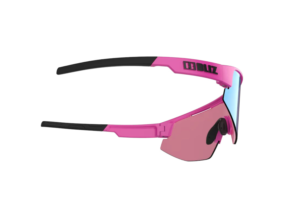 BLIZ Matrix Sunglasses Matt NeonRose Rose Violet Blue Mirror Lens ZB70040633 