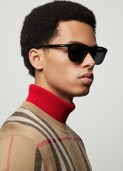 Burberry George 0BE4381U Sunglasses 300172 Black Light Blue 54 Ekartman 