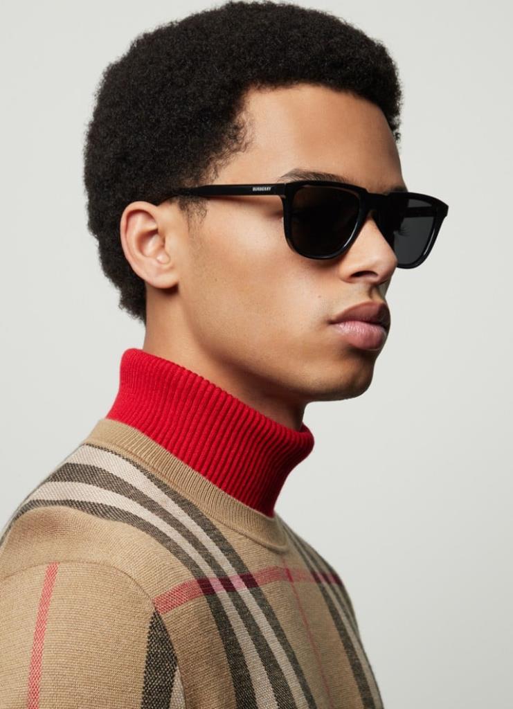 Burberry George 0BE4381U Sunglasses 300172 Black Light Blue 54 Ekartman 