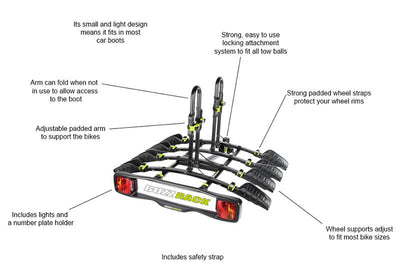 Buzz Rack Çeki Demiri Bisiklet Taşıyıcı Buzzybee 4'Lü