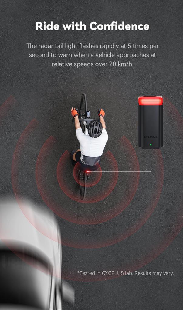 Cycplus L7 Bisiklet Radarı Işıklı RDR-100