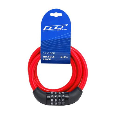 DT 12X1000 Şifreli Bisiklet Kilidi Farklı Renklerde KLT-224 KLT-225 KLT-226 KLT-227