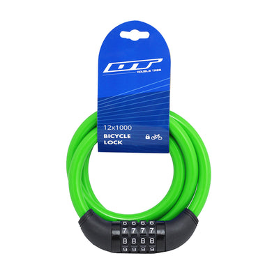 DT 12X1000 Şifreli Bisiklet Kilidi Farklı Renklerde KLT-224 KLT-225 KLT-226 KLT-227