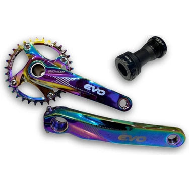 Evo Pioneer Tek Yaprak Aynakol 170MM Hollowtech Göbek  Farklı Renklerde