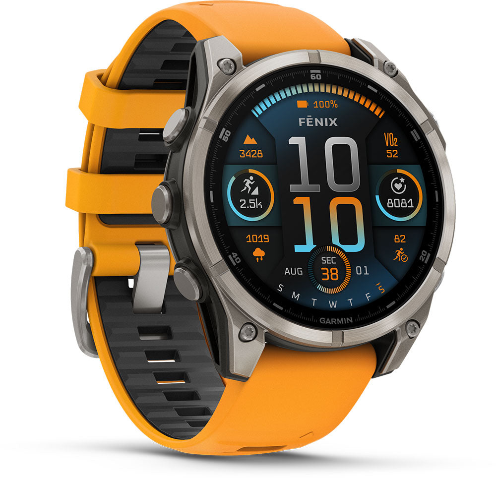 Garmin Fenix 8 Premium Multisport GPS Kol Saati Sapphire Amoled 47mm Turuncu 010-02904-11