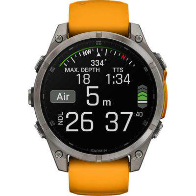 Garmin Fenix 8 Premium Multisport GPS Kol Saati Sapphire Amoled 47mm Turuncu 010-02904-11
